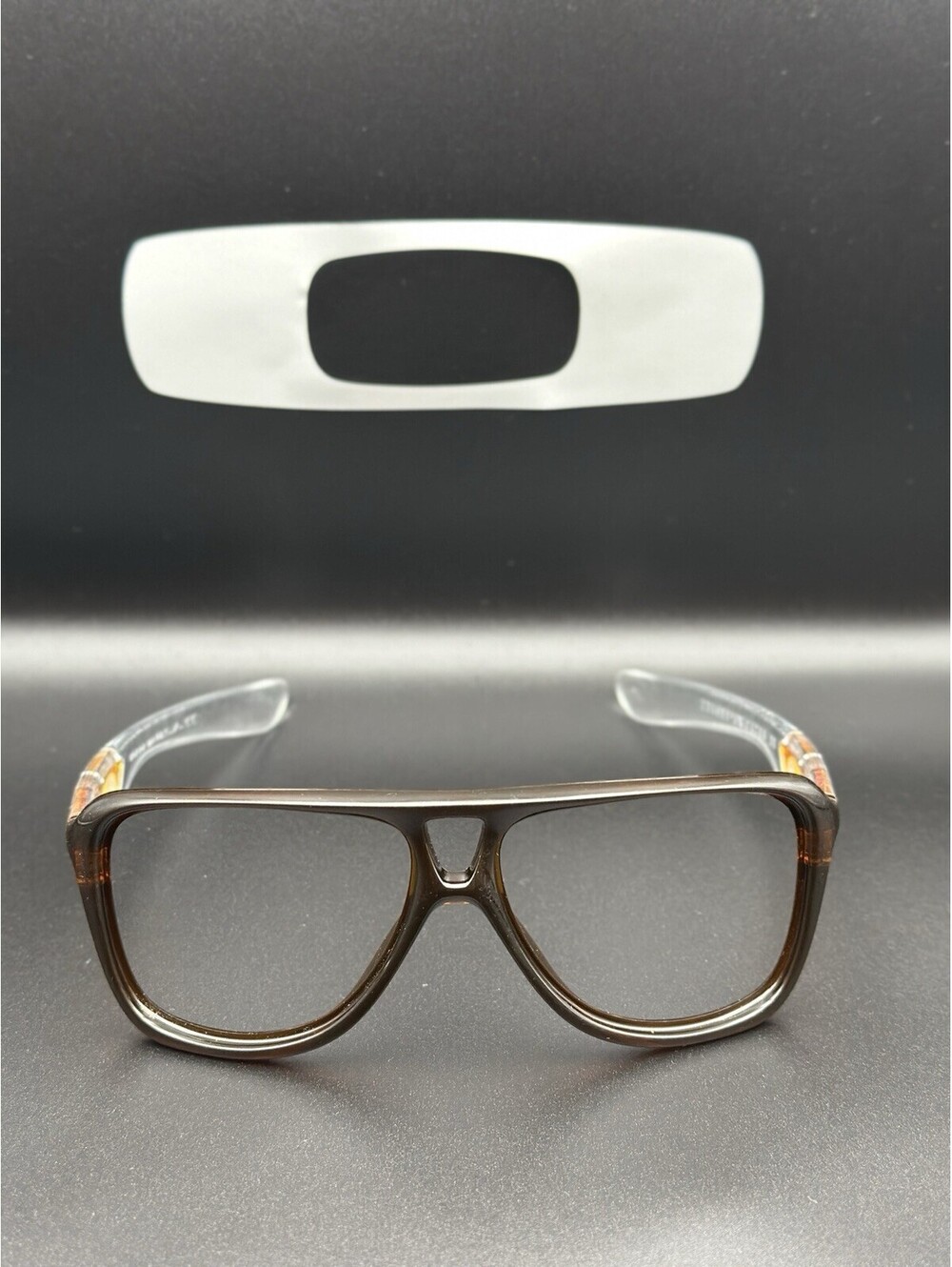 Oakley Dispatch II Polished Rootbeer/Clear Frame (No Icons)